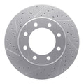 R1 09-20 Chevrolet Express 3500 Rear Left Slotted Black Brake Rotor