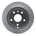 R1 09-20 Chevrolet Express 3500 Rear Left Slotted Black Brake Rotor