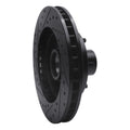 R1 69-96 Buick Estate Wagon Front Right Drilled & Slotted Black Brake Rotor