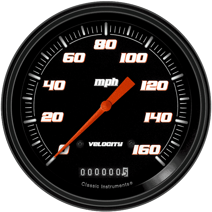VELOCITY BLACK 5IN SPEEDO 160MPH