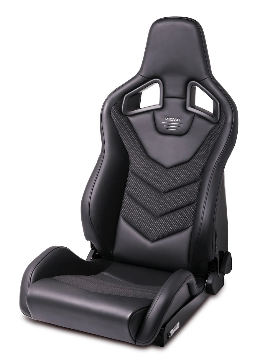Recaro Sportster GT Passenger Seat - Black Leather/Carbon Weave
