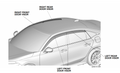 Genuine Honda 2022 Civic Sedan Door Visors Black Molding