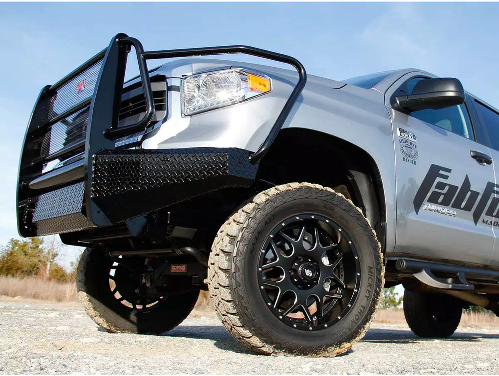 1421 TUNDRA BLACK STEEL FULL GRILL GUARD W/ TOW HOOKS