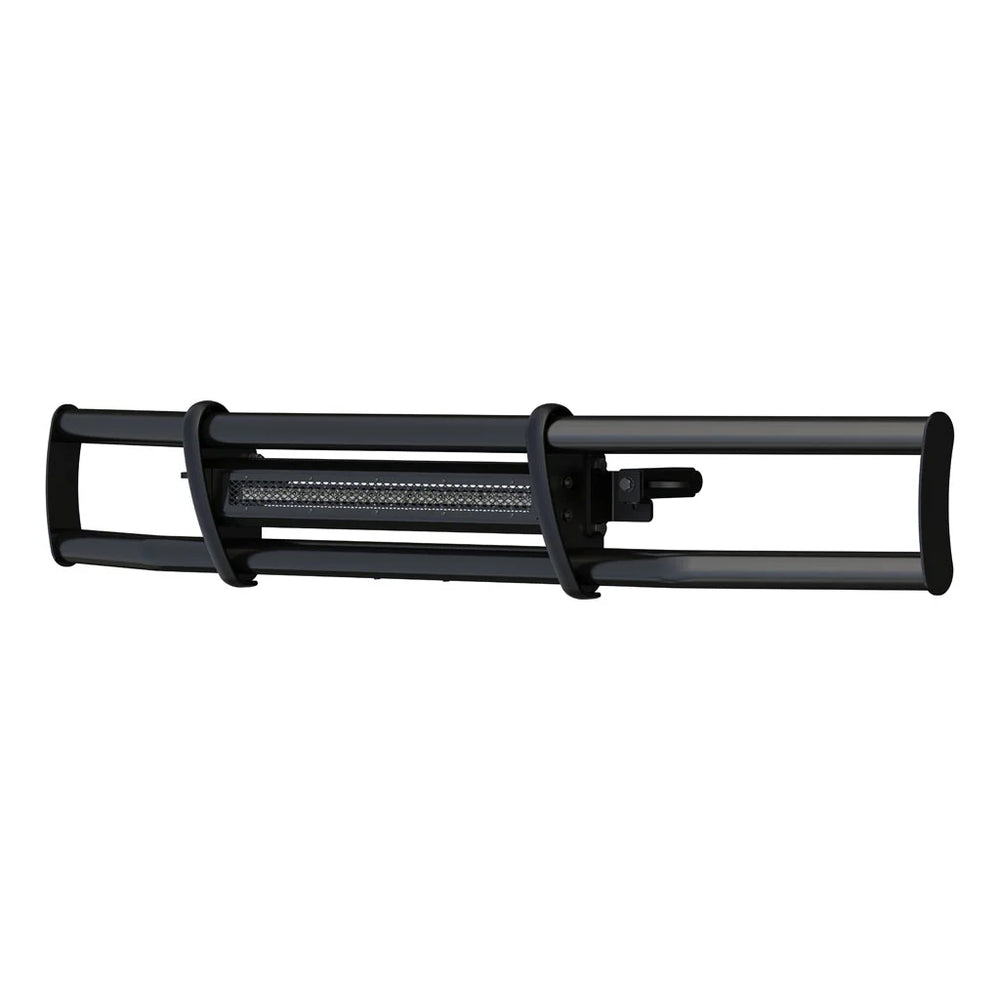 MILESTONE BLACK STAINLESS BUMPER GUARD WITH LED LIGHT BAR