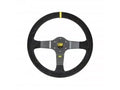 OMP Rally Steering Wheel Suede Leather (Black)