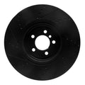 R1 13-20 BMW 440I Coupe Front Right Drilled & Slotted Black Brake Rotor