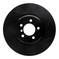 R1 13-20 BMW 440I Coupe Front Right Drilled & Slotted Black Brake Rotor
