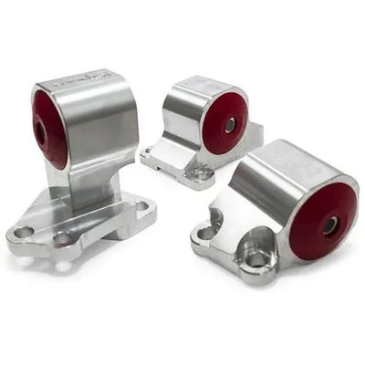 Innovative 92-95 Civic B/D Series Silver Aluminum Mounts Solid Bushings (Auto to Manual 2 Bolt)