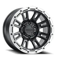 Aluminum Wheels 17x8.5 Compass 956BS Satin Black Silver Ring 0 Offset 6 on 135 Bolt Pattern 87.1 Bore Raceline