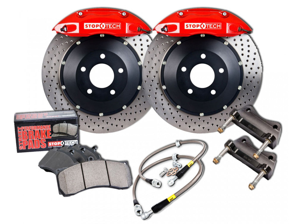 RED CALIPER/DRILLED ROTOR