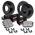 R1 09-18 Dodge Ram 4000 Front & Rear Drill/Slot Black Rotors w/Off-Road/Tow Pads
