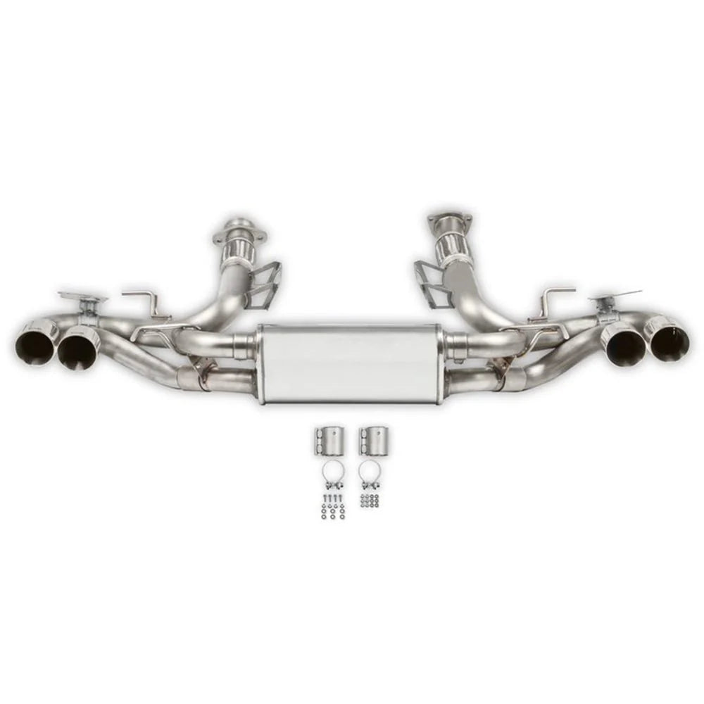 Cat-Back Exhaust System Fits 2020-2025 C8 Corvette 6.2L, 3-Inch To 2.5-Inch 304 Stainless Steel Cat-Back Exhaust System With Npp Dual Mode And Afm, Dfm Valves Aggressive To Moderate Sound Hooker BlackHeart