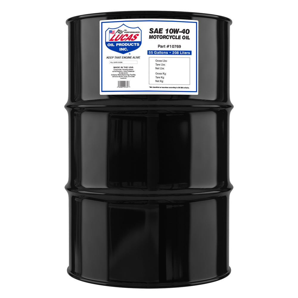 HIGH PERFORMANCE SYNTHETIC MOTORCYCLE OIL SAE 10W40 55 GALLON DRU