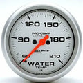 Autometer Ultra-Lite 66.7mm Full Sweep Electronic 60-210 Degree F Water Temperature Gauge