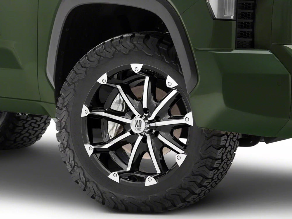 KMC XD SERIES XD779 BADLANDS GLOSS BLK MACH 20x9 6X5.5 bp 4.53 b/s 12 offset