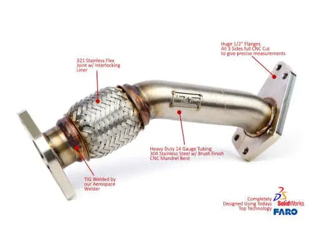 GrimmSpeed Ceramic Coated Black Uppipe 3-BOLT INLET - WRX STI LGT FXT