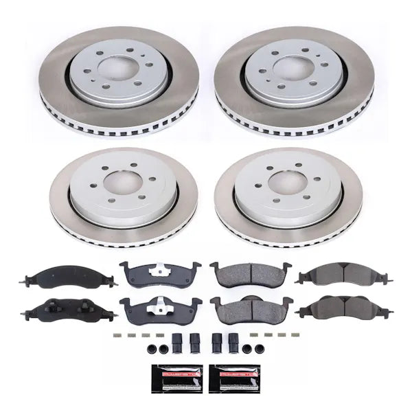 Power Stop 07-09 Ford Expedition Front and Rear Semi-Coated Rotor Kit