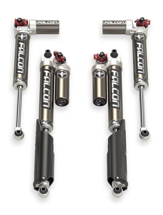 JL 4DR ECODIESEL: FALCON SP2 3.3 FAST ADJUST PIGGYBACK SHOCK KIT (01.5IN LIFT)