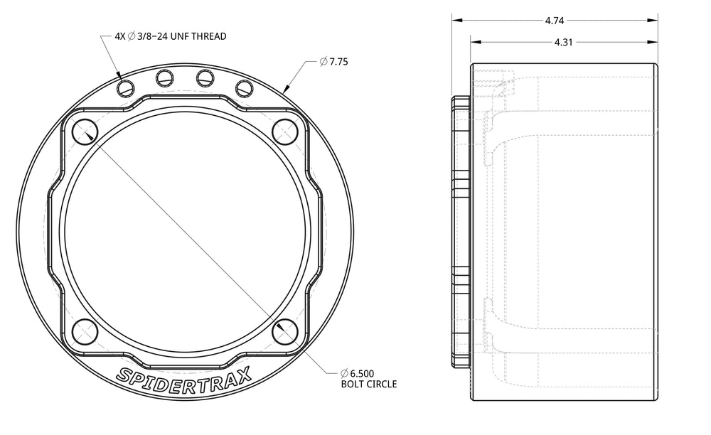 Spidertrax IFS 4130 Chromoly Series 30 Pro Series Unit Bearing Outer Builder Bells (Pair)