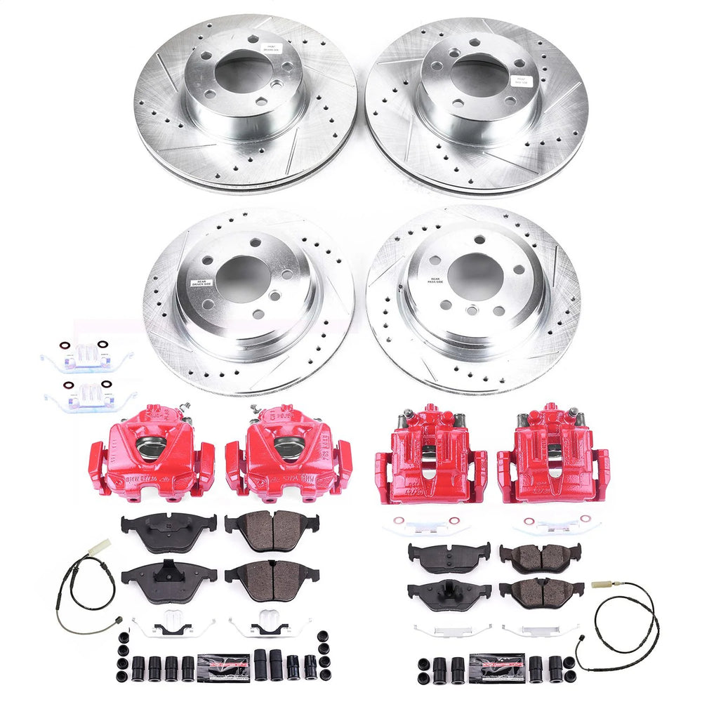 Power Stop 11-13 BMW 328i Front & Rear Z23 Evolution Kit W/Cals