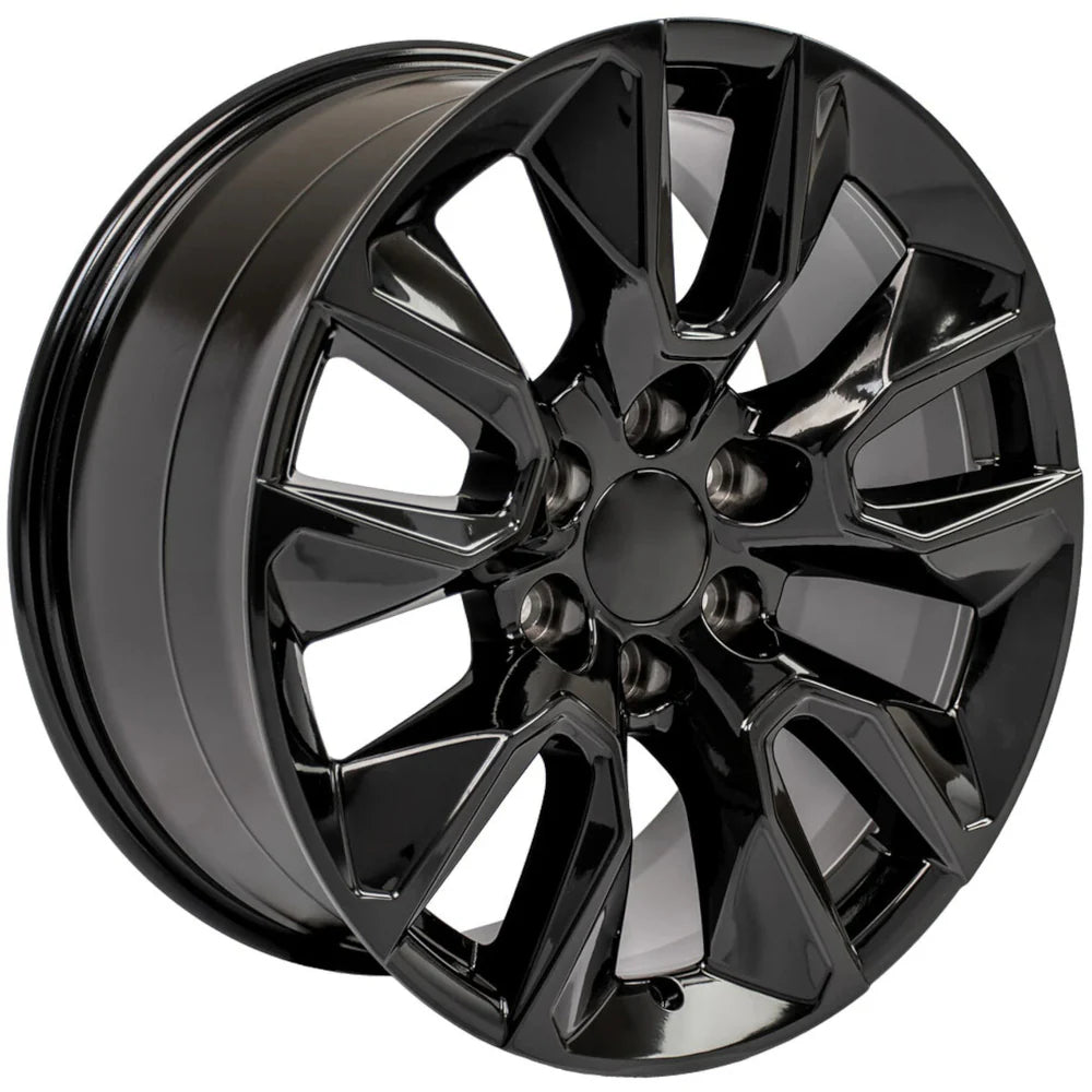 24 IN REPLICA WHEEL FITS CHEVROLET SILVERADO 1500 CV32 GLOSS BLACK 24X10
