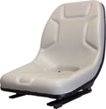 ULTRA HIGH BACK STEEL PAN SEAT SLIDE RAILS VINYL BLACK
