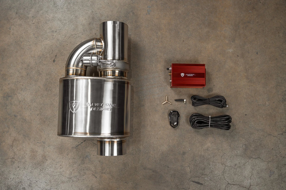 Universal Muffler Kit, Single Inlet Single Outlet, 76MM 3.0" 1 Muffler