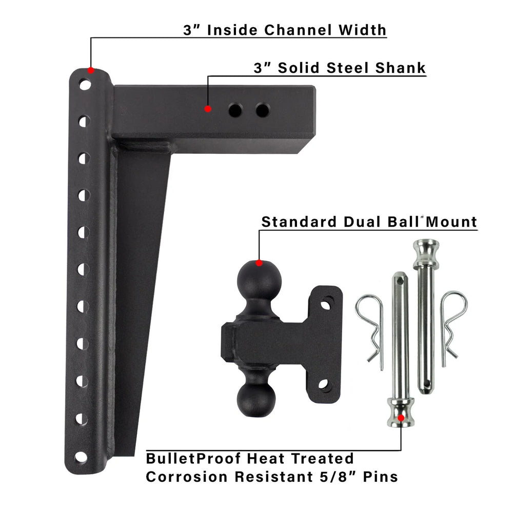 3.0" HEAVY DUTY 16" DROP/RISE