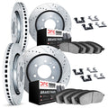 DFC 10-24 Lexus GX460 Front & Rear Drill/Slot Silver Rotors with 5000 Advanced Brake Pads w/Hardware