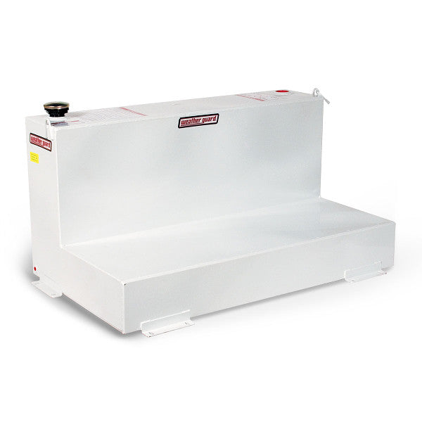 90GALLON STEEL FUEL TRANSFER TANK LSHAPE FOR DIESEL AND HYDRAULIC FLUID WHITE FINISH