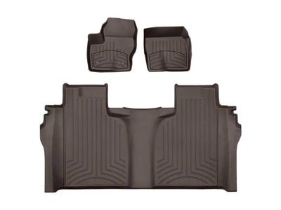 WeatherTech Cocoa Front Rear FloorLiner HP Fits -20-26 Chevrolet GMC 471436-1-2IM