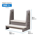 HOT TUB STORAGE STEPS WITH HANDRAILS (DARK CEDAR)