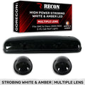 0207 SILV/SIERRA HD CLEAR CAB ROOF LIGHT KIT WITH STROBE LEDS & AMBER RUNNING L