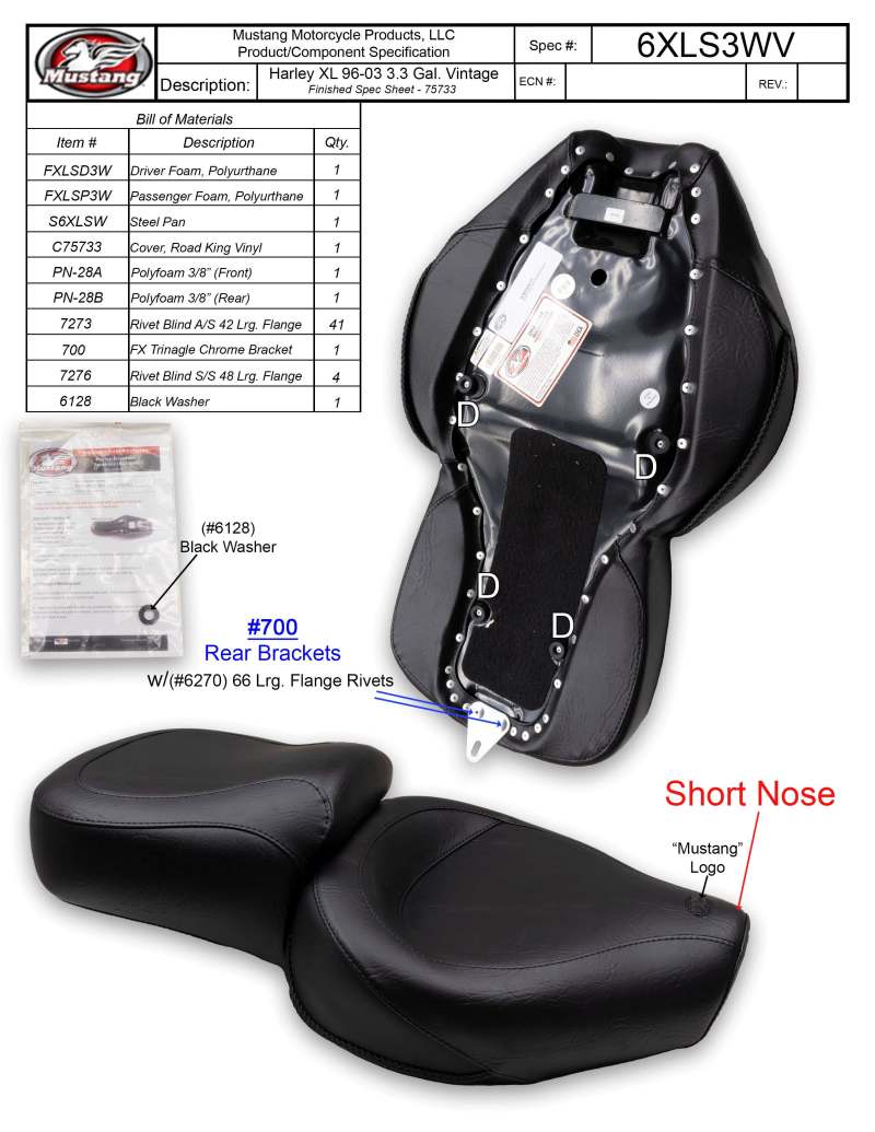 Mustang Motorcycle black auto part