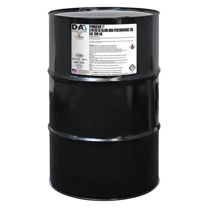 PennGrade 1 Synthetic Blend High Perf Oil SAE 15W40 55 Gal Drum