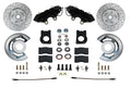 LEED Brakes Spindle Kit with Drilled Rotors and Black Powder Coated Calipers