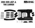 18C JEEP WRANGLER JL BAUMER HEAVY DUTY TIRE CARRIER