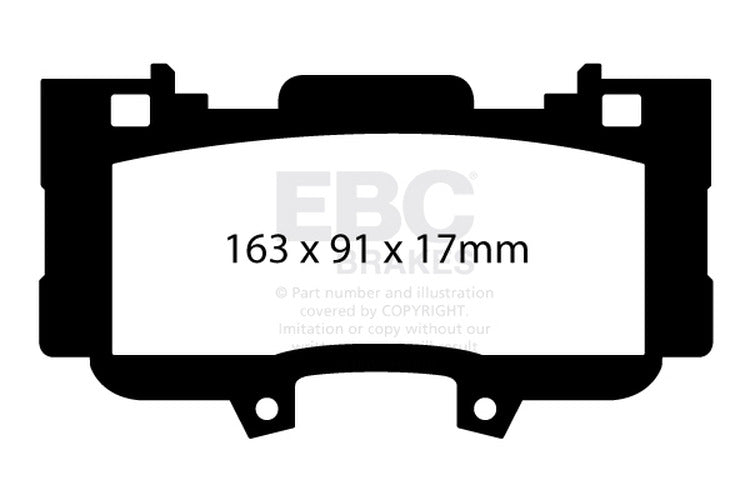 EBC 2015 Ford Mustang 2.3L (6th Gen) RP-X Race Front Brake Pads