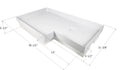 SHOWER PAN, NSB3434-PW