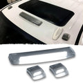 GMC Chevy 15-19 (3rd GEN Body Style) Heavy-Duty (3-Piece Set) Smoked Cab Roof Light Lens with 2-Way Forward Rear Facing White ULTRA High-Power LEDs - (Plug-N-Play Installation Replaces OEM Installed Cab Roof Lights)