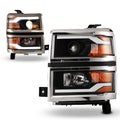 1415 CHEVY SILVERADO LED PROJECTOR SEQUENTIAL HEAD LIGHT (BLACK HOUSING/CLEAR LENS)