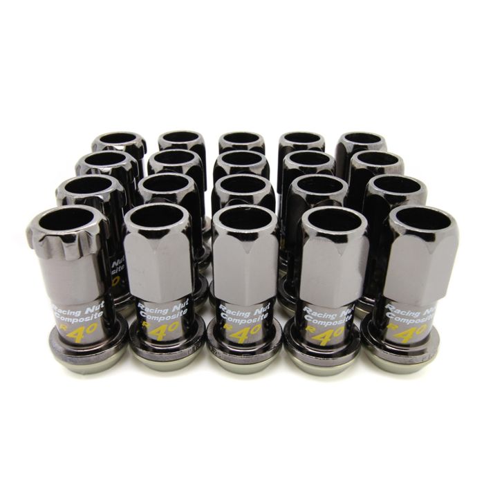 Project Kics 12x1.50 R40 Lug Nuts - Black (16+4 Locks)