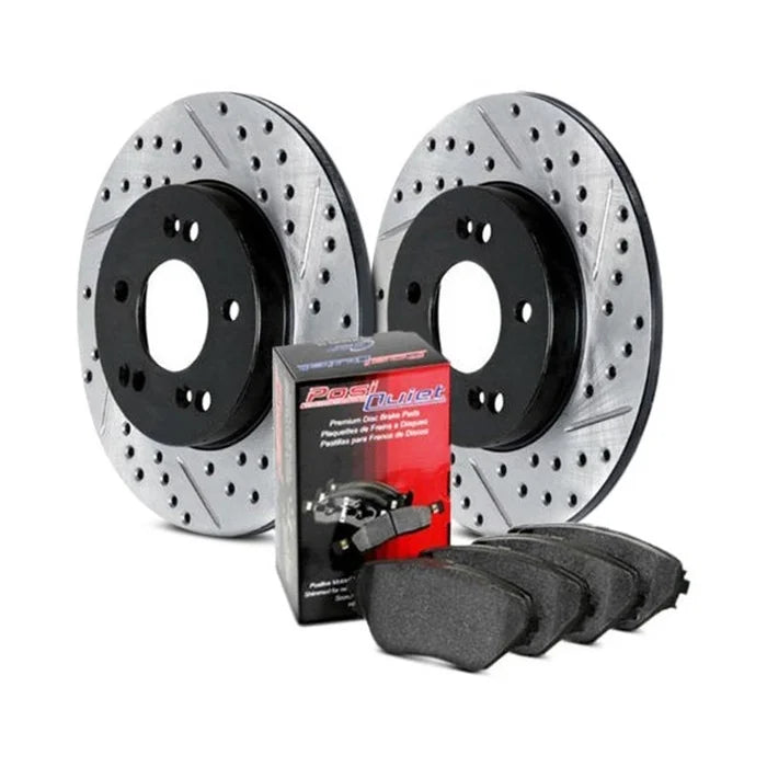 Street Axle Pack Drilled & Slotted, Front
