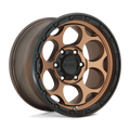 ~(29 lbs. 20X20X11)~ DIRTY HARRY 17x8.5 6x139.70 MATTE BRONZE W/ BLACK LIP (0 mm)