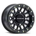Aluminum Wheels 15x6 Podium Beadlock UTV A93B Satin Black 40 Offset 4 on 156 Bolt Pattern Raceline