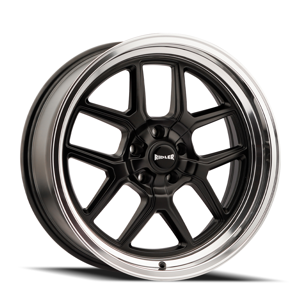 RIDLER 610 MATTE BLACK POLISHED 17X7 5-114.3 0MM 83.82MM