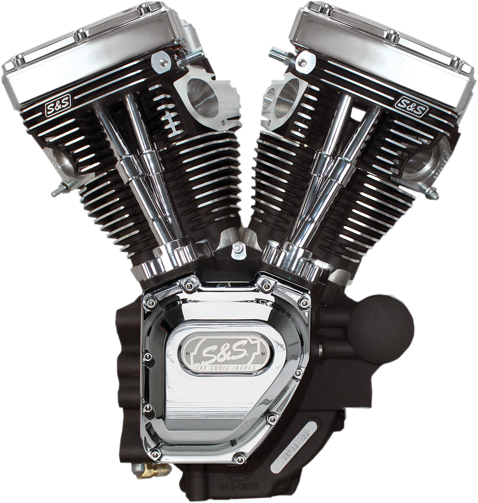 S&S Cycle 99-06 BT T143 Black Edition Longblock Engine - 635 GE Cams