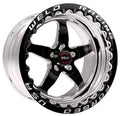 Weld S71 17x10 / 5x112 BP / 7.3in. BS (+46mm) Black Wheel (Medium Pad) - Black Single Beadlock MT