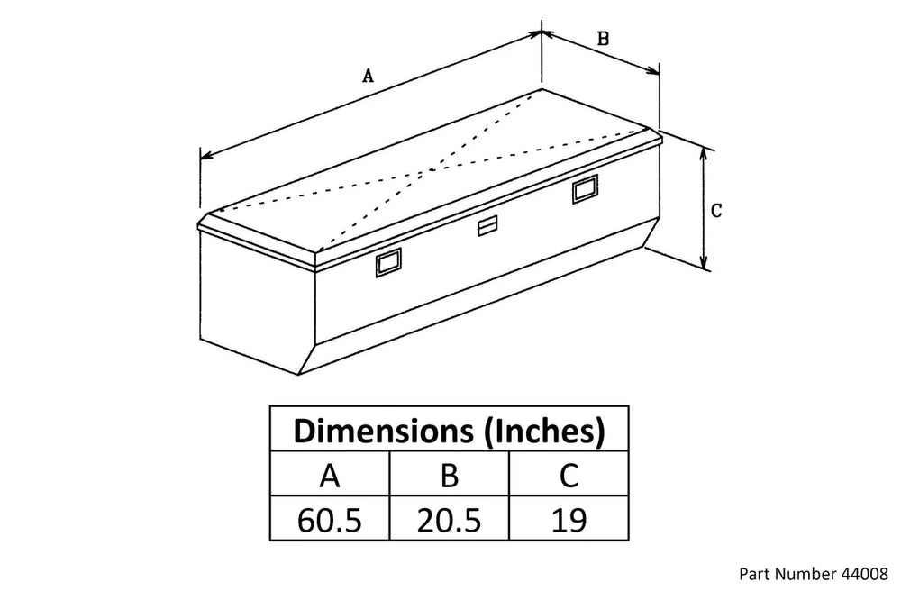 GARRISON 60IN SLANT SIDES RV CHEST