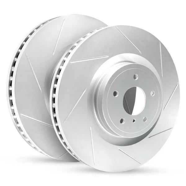 R1 Concepts Brake Rotor- Slotted - Silver Fits Renault Clio